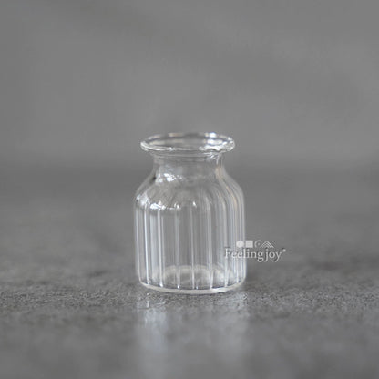 Vase miniature en verre à l'échelle 1:6, pot de fleurs, accessoire pour maison de poupée BJD, artisanat en argile, accessoires de scène DIY