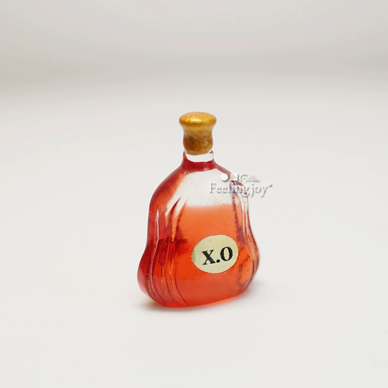 Accessoires miniatures pour maison de poupée, échelle 1:6 et 1:12, fausse bouteille de vin, pièce unique, meuble miniature
