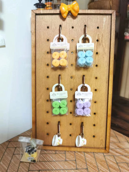 Organizador de pared en miniatura a escala 1:12 para casa de muñecas