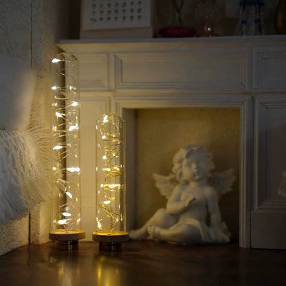 Accesorios para casa de muñecas BJD a escala 1:6, accesorios para escenas Blythe, lámpara de pie LED inalámbrica OB11, botella de luciérnaga en miniatura.