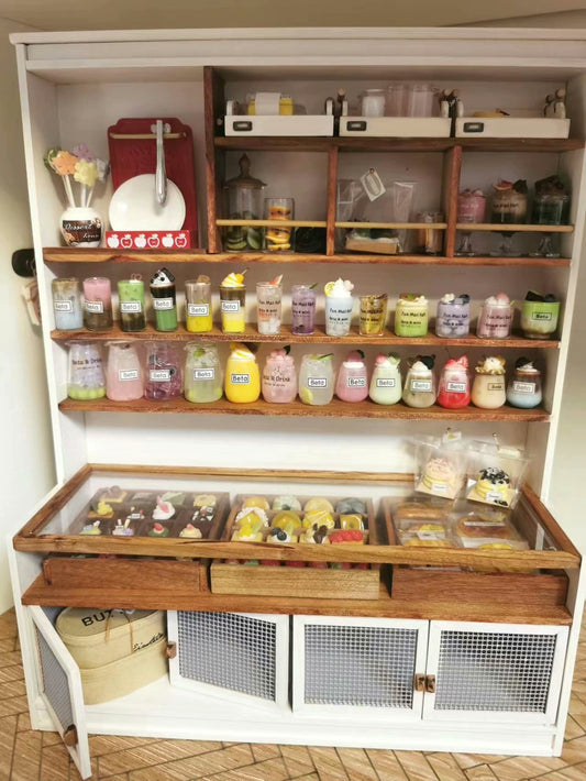 Armoire à pain miniature à l'échelle 1:12, meuble de maison de poupée, accessoire de cuisine