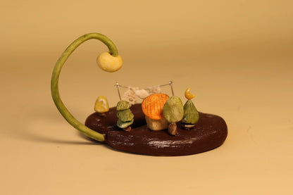 Accesorio para casa de muñecas en miniatura de isla de café hecho a mano a escala 1:12