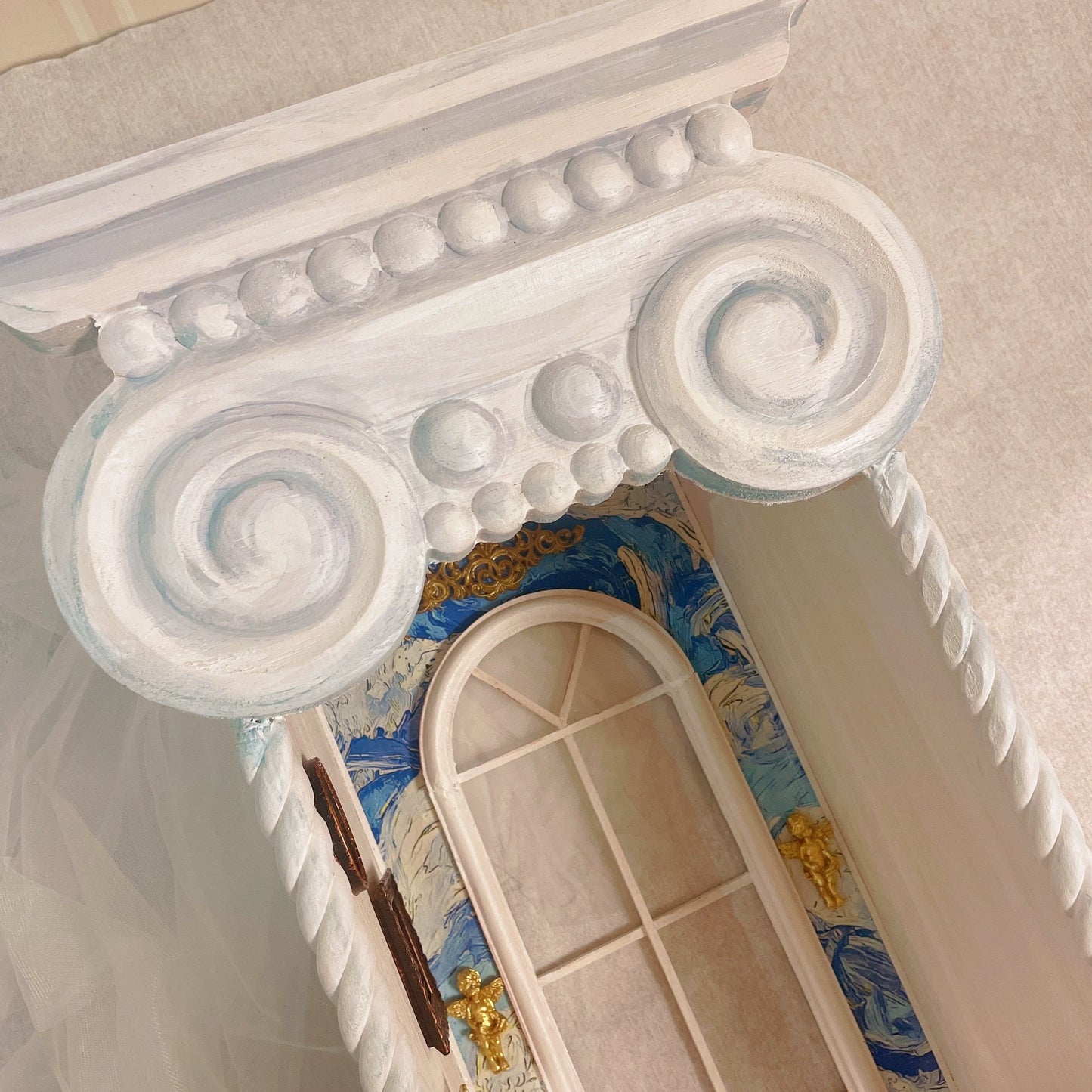 Colonne romaine miniature pour décoration de maison de poupée à l'échelle 1:6