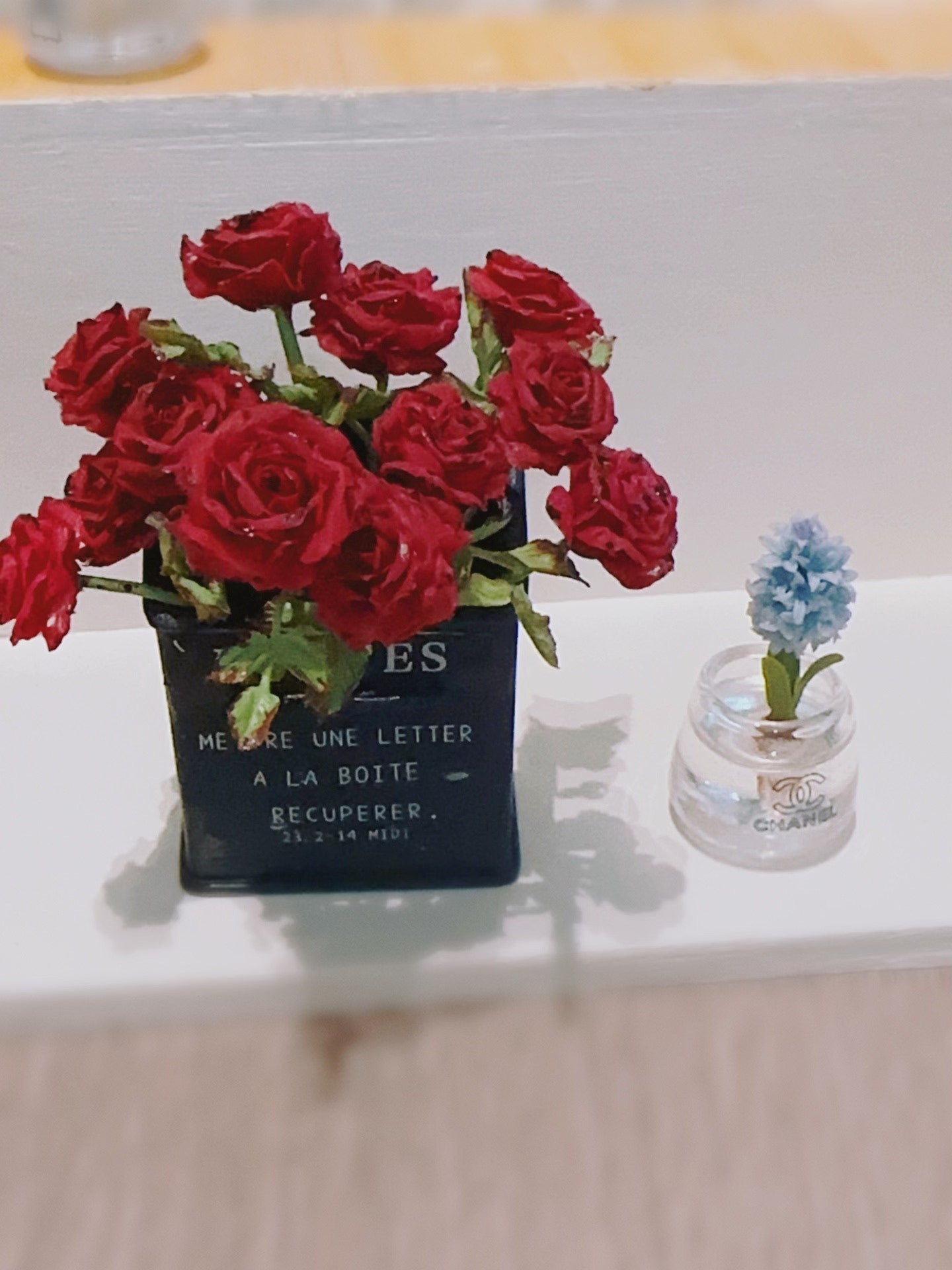 1:6 Scale Dried Rose Bouquet Miniature Floral Arrangement For Blythe Dolls