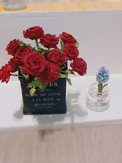 1:6 Scale Dried Rose Bouquet Miniature Floral Arrangement For Blythe Dolls