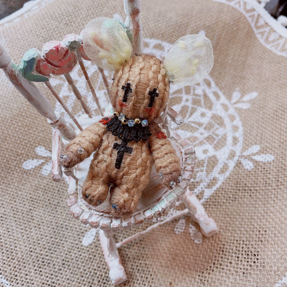 Poupée miniature en peluche à l'échelle 1:6 pour maison de poupée Blythe