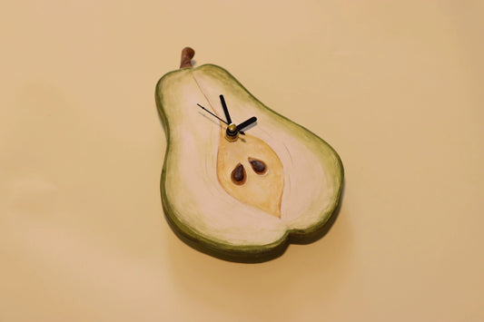 1:12 Scale Handmade Pear Shaped Miniature Clock For Dollhouse