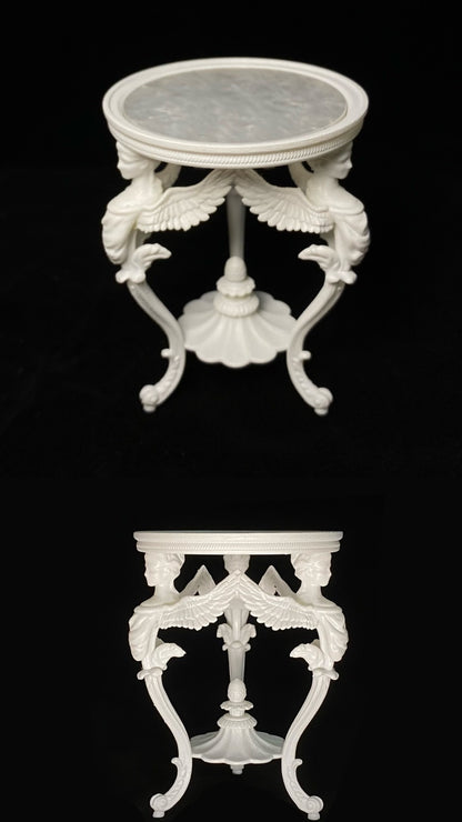 Mobiliario para casa de muñecas en miniatura con soporte para flores de cisne vintage a escala 1:6