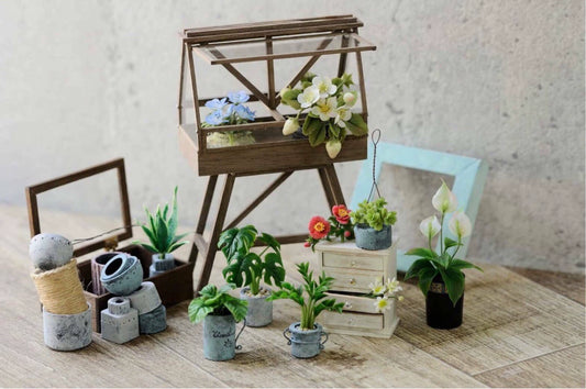1:12 Scale Miniature Dollhouse Retro Glass Greenhouse For Blythe And Ob11 Dolls