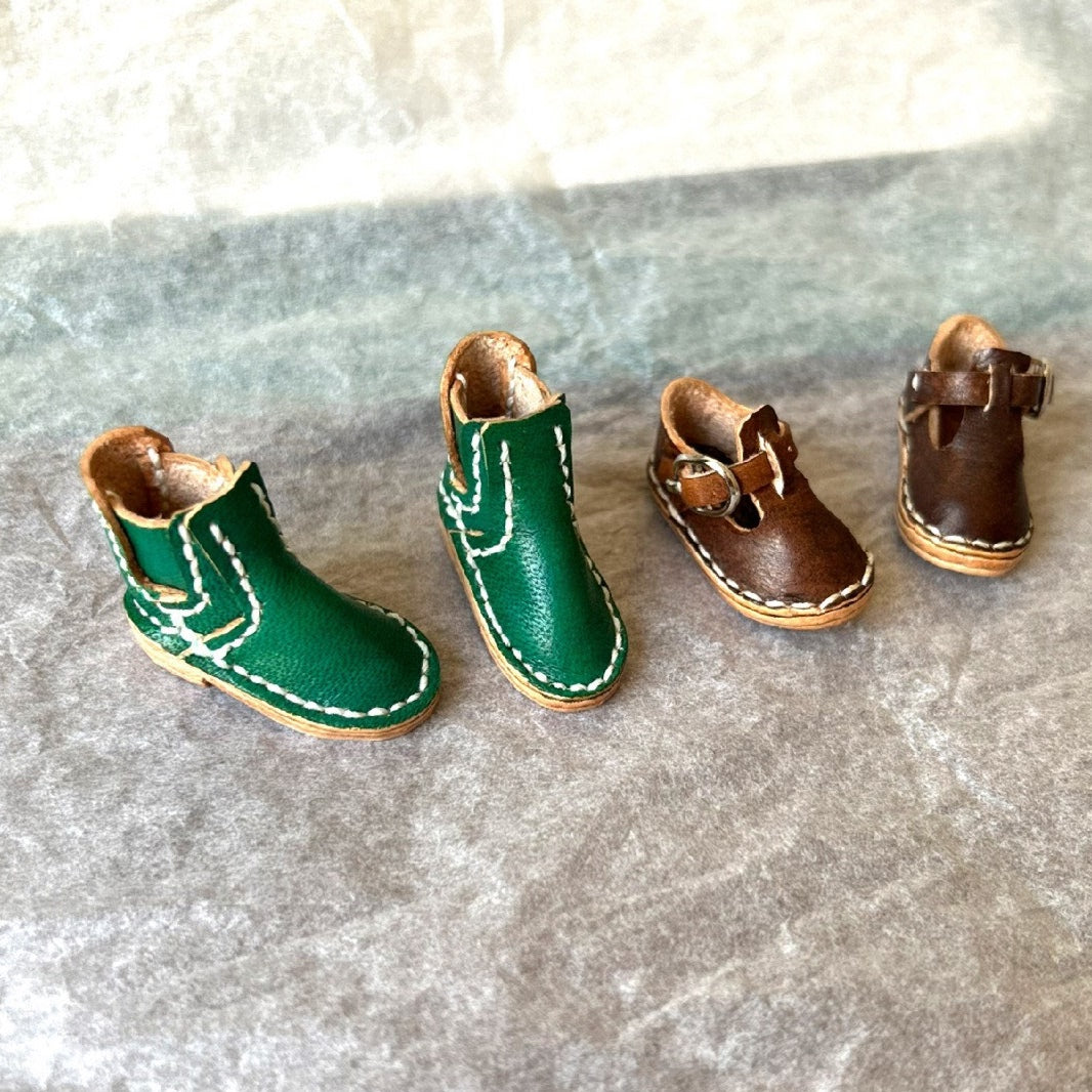 1:6 Scale Green Miniature Boots For Blythe Doll Customizable