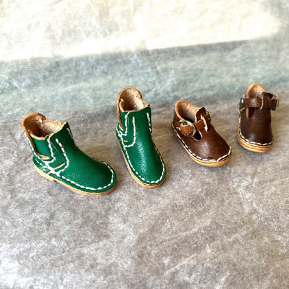 1:6 Scale Green Miniature Boots For Blythe Doll Customizable
