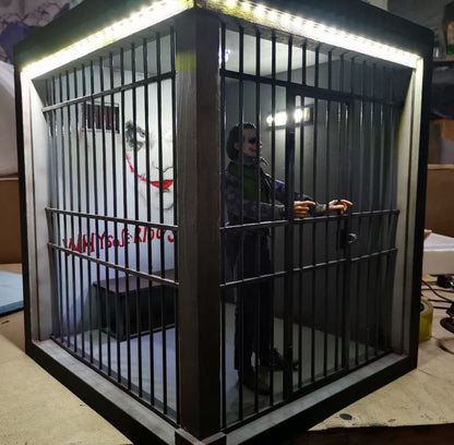1:6 Scale Action Figure Display Scene For Iron Man Batman Joker Miniature Dollhouse