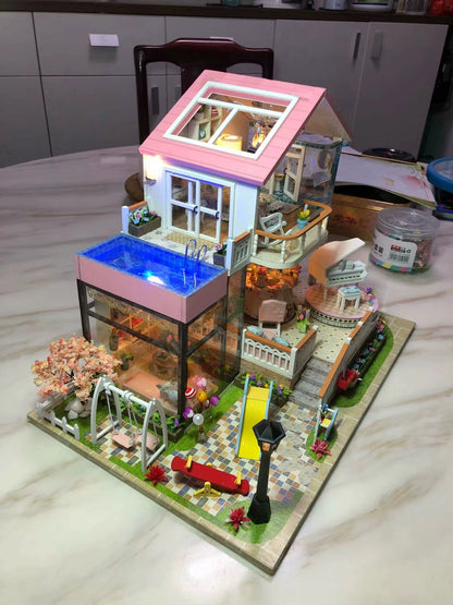 Kit de casa de muñecas en miniatura Sweet Talk a escala 1:12 con muebles