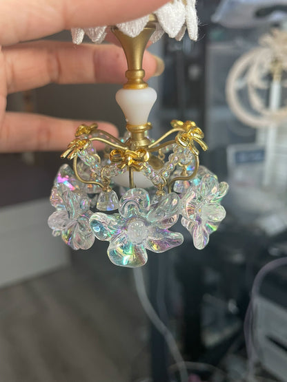Lámpara de techo para casa de muñecas en miniatura a escala 1:12 con control remoto para accesorios de muñecas Blythe