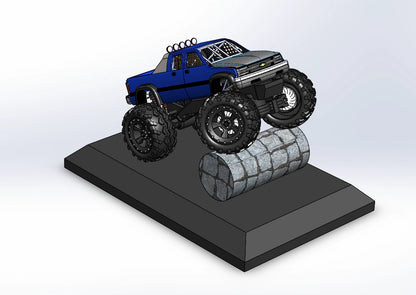 1:6 Scale Chevrolet Monster Truck Crawler 3D Design Blueprint Miniature Model