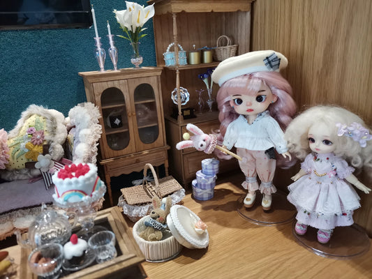 Meuble miniature en bois pour maison de poupée, échelle 1:6, pour poupées BJD et Blythe