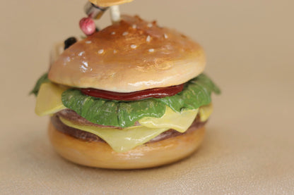 1:12 Scale Miniature Hamburger Shop Polymer Clay Night Light Dollhouse Accessory