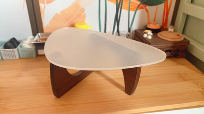 1:6 Scale Side Table Miniature Furniture Living Room Dollhouse Accessory With Acrylic Top