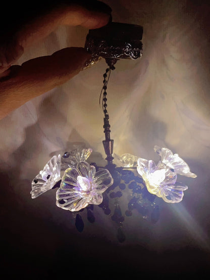 1:6 Scale Miniature Ceiling Light With Remote Control For Dollhouse