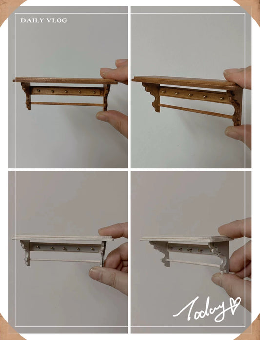 1:12 Scale Miniature Dollhouse Furniture Wooden Shelf For Blythe Dolls OB11