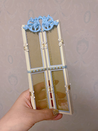Panneau de fond miniature pour maison de poupée, échelle 1:6, paravent vintage pliable pour exposition de poupées