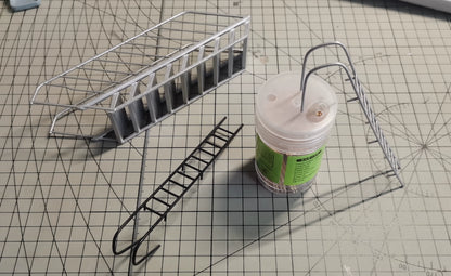 Escalera de metal a escala 1:12, modelo en miniatura para casa de muñecas.