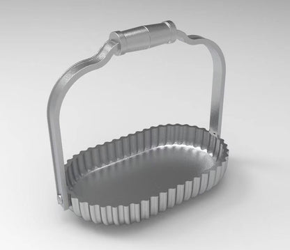 Cesta de postre de hierro en miniatura a escala 1:12, modelo de metal blanco, accesorio para casa de muñecas en miniatura