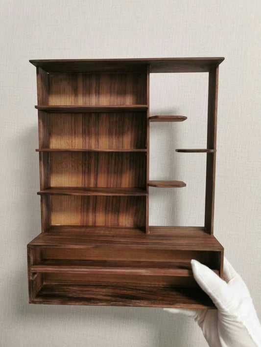 Muebles en miniatura a escala 1:12, armario de madera, accesorio para casa de muñecas