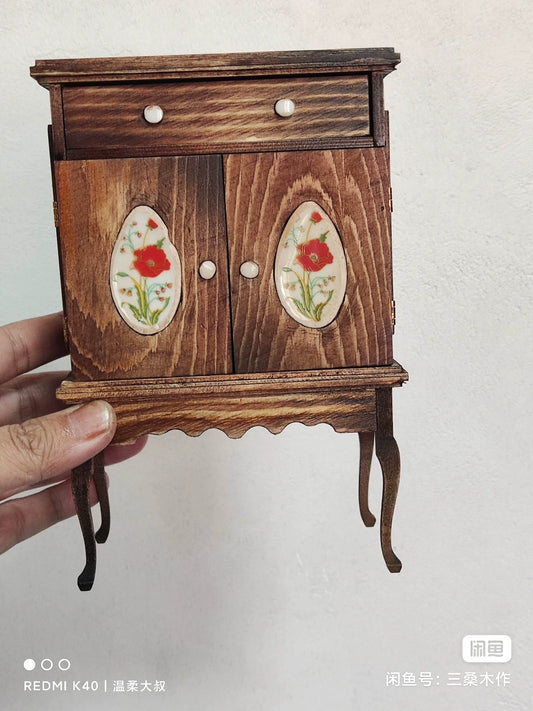 Mueble de madera en miniatura para casa de muñecas BJD Blythe a escala 1:6