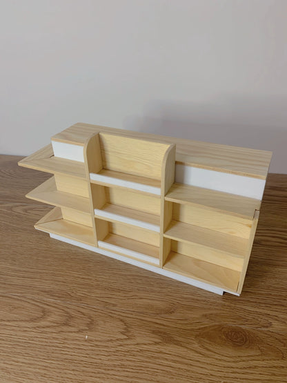 1:6 Scale Miniature Dollhouse Furniture Wooden Cabinet Display Shelf With Cash Register For Blythe Dolls