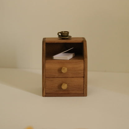 Mesita de noche de madera a escala 1:6, mueble de casa de muñecas en miniatura para Blythe BJD Ob11