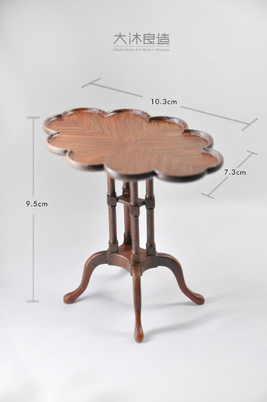 Mesa de encaje vintage a escala 1:6, muebles de casa de muñecas en miniatura, mesa de té, decoración para sala de estar
