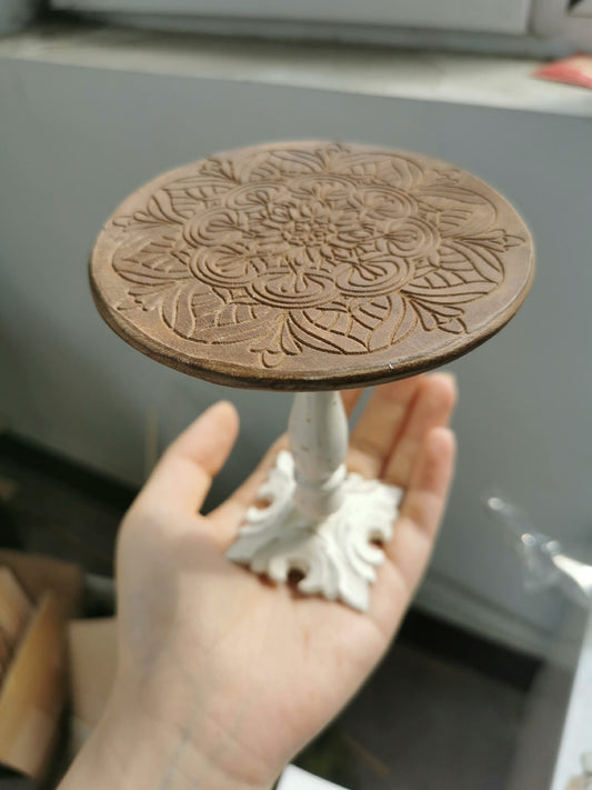 1:6 Scale Vintage Carved Tea Table Miniature Furniture For Blythe BJD Dollhouse