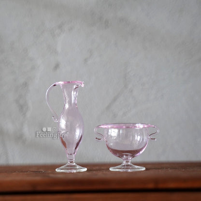 Vase miniature en verre à l'échelle 1:6, pot de fleurs, accessoire pour maison de poupée BJD, artisanat en argile, accessoires de scène DIY