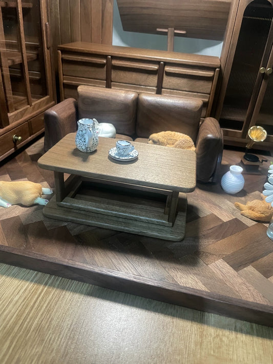 Mesa de centro en miniatura a escala 1:12 para casa de muñecas BJD Blythe. Muebles en miniatura.