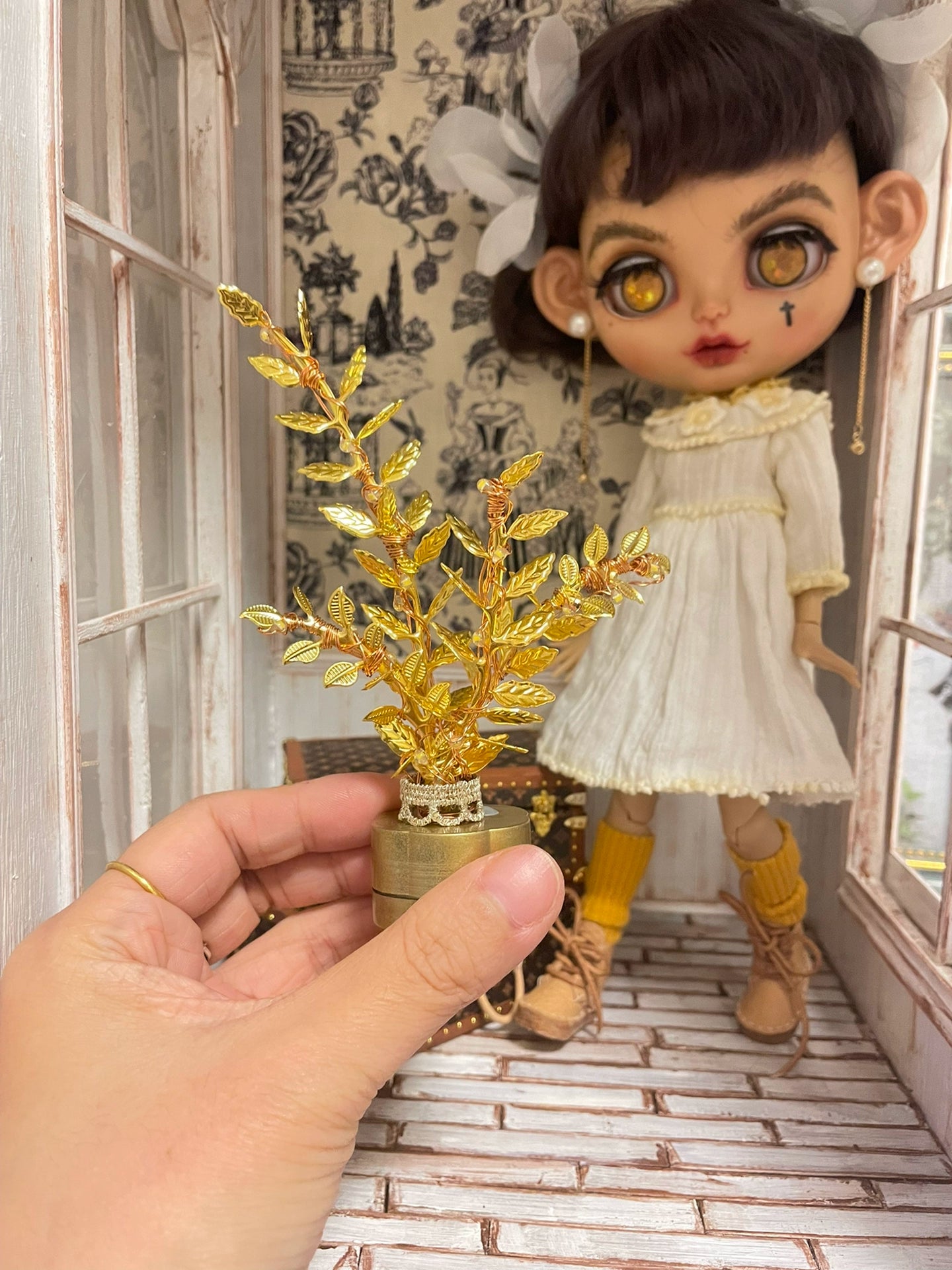 Lampe de table miniature à l'échelle 1:6, meuble pour maison de poupée Blythe
