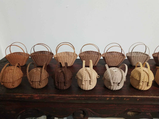 1:6 Scale Miniature Basket Dollhouse Accessories For OB11 Dolls