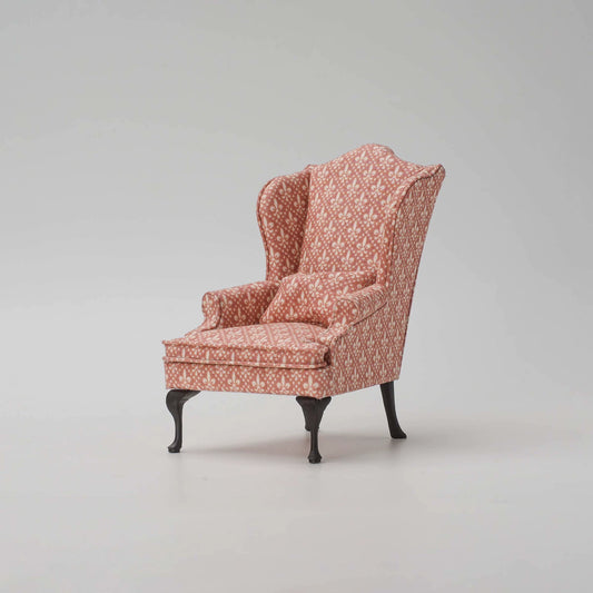 Sillón antiguo en miniatura a escala 1:12, muebles para casa de muñecas en miniatura