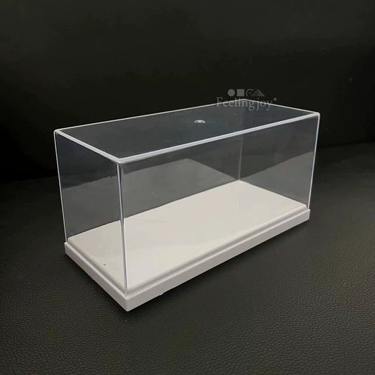 Vitrina de acrílico a escala 1:6 para muebles de casa de muñecas en miniatura con base opcional en blanco o negro.