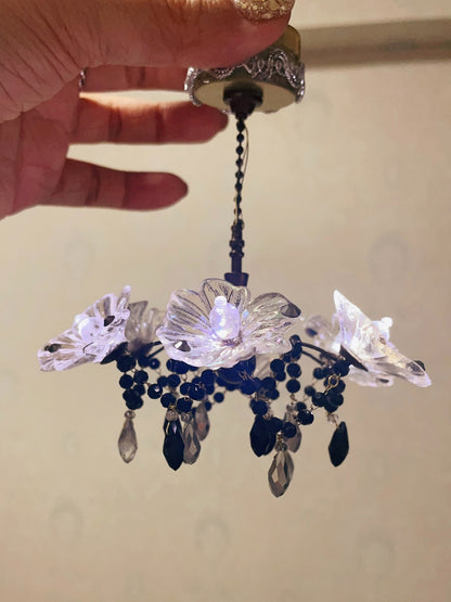 1:6 Scale Miniature Ceiling Light With Remote Control For Dollhouse