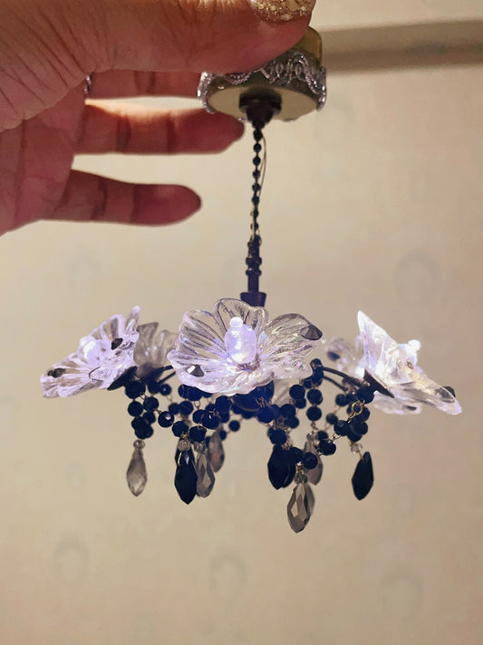 1:6 Scale Miniature Ceiling Light With Remote Control For Dollhouse