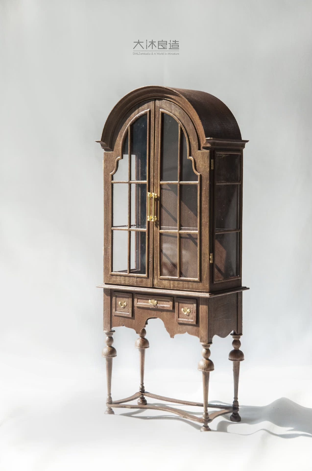 Bibliothèque miniature classique anglaise à l'échelle 1:6 et 1:4, meubles pour maison de poupée