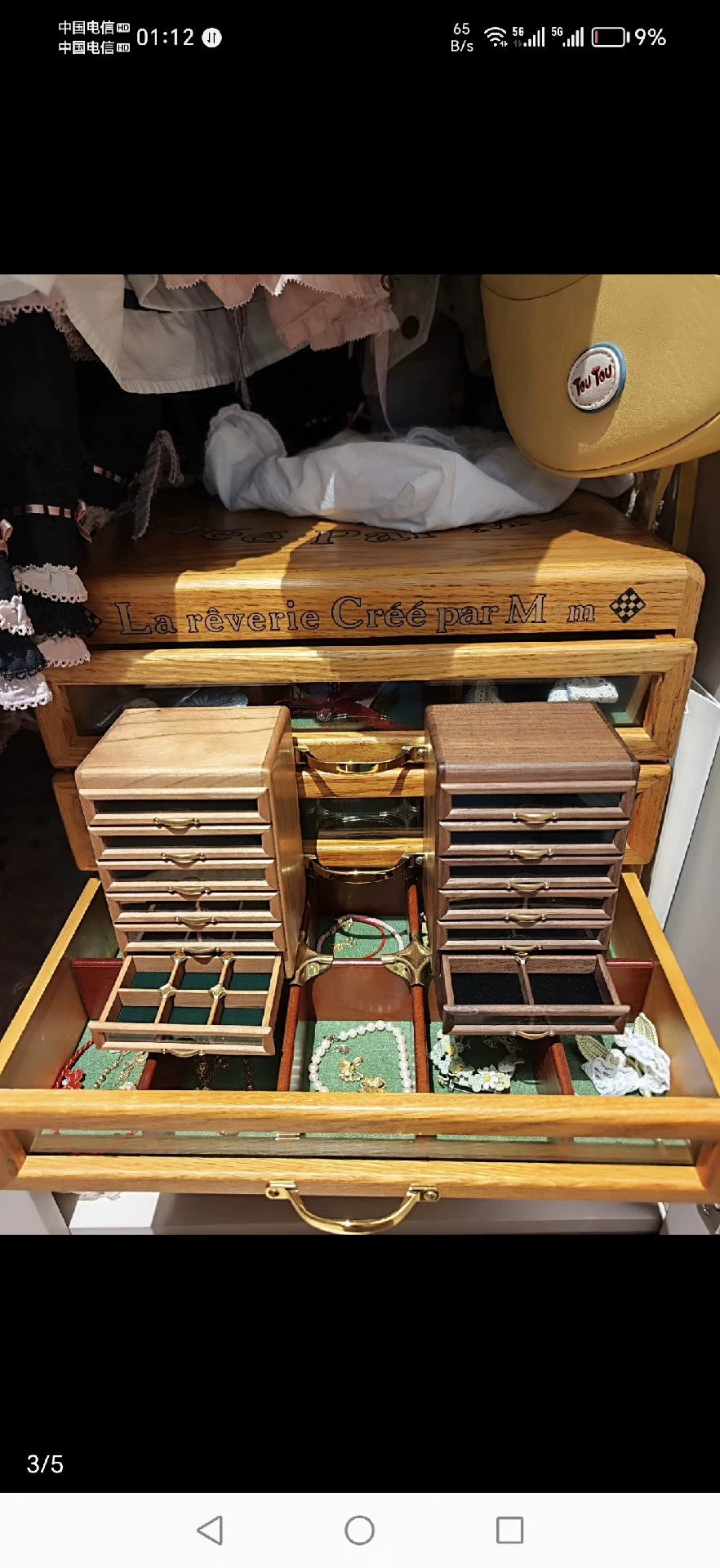 Mueble de almacenamiento en miniatura a escala 1:6 para casa de muñecas Blythe