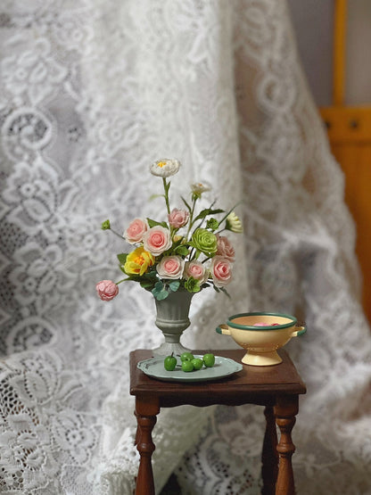 1:6 Scale Miniature Flower Arrangement Set For Blythe Dollhouse Decor
