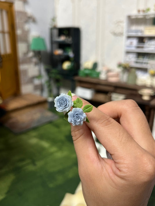 1:6 Scale Blue Gravity Rose Miniature Dollhouse Accessory For Blythe Dolls