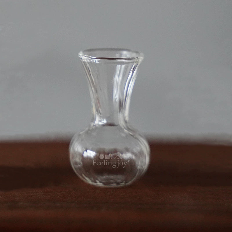 Vase miniature en verre à l'échelle 1:6, pot de fleurs, accessoire pour maison de poupée BJD, artisanat en argile, accessoires de scène DIY