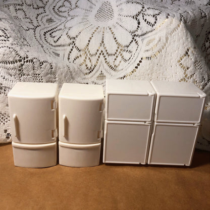 1:12 Scale Miniature Refrigerator With Drawer And Shelf White For Dollhouse Kitchen