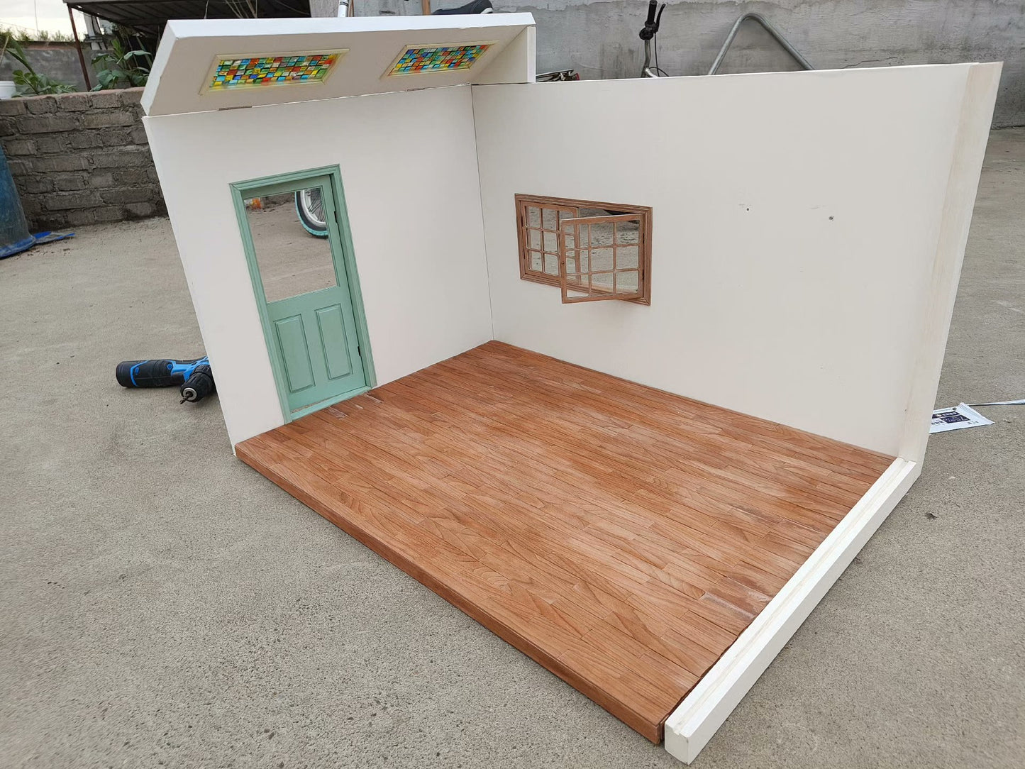 1:6 Scale Three Sided Dollhouse Miniature For Blythe BJD Vintage Dollhouse Miniature Furniture