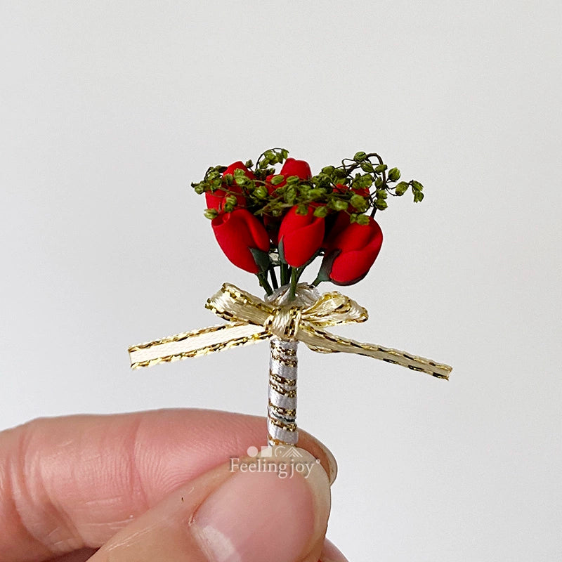 Vase miniature en verre à l'échelle 1:6, pot de fleurs, accessoire pour maison de poupée BJD, artisanat en argile, accessoires de scène DIY