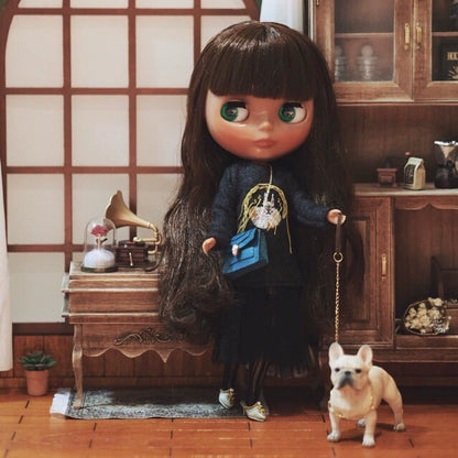 Mueble de madera en miniatura para casa de muñecas BJD Blythe a escala 1:6